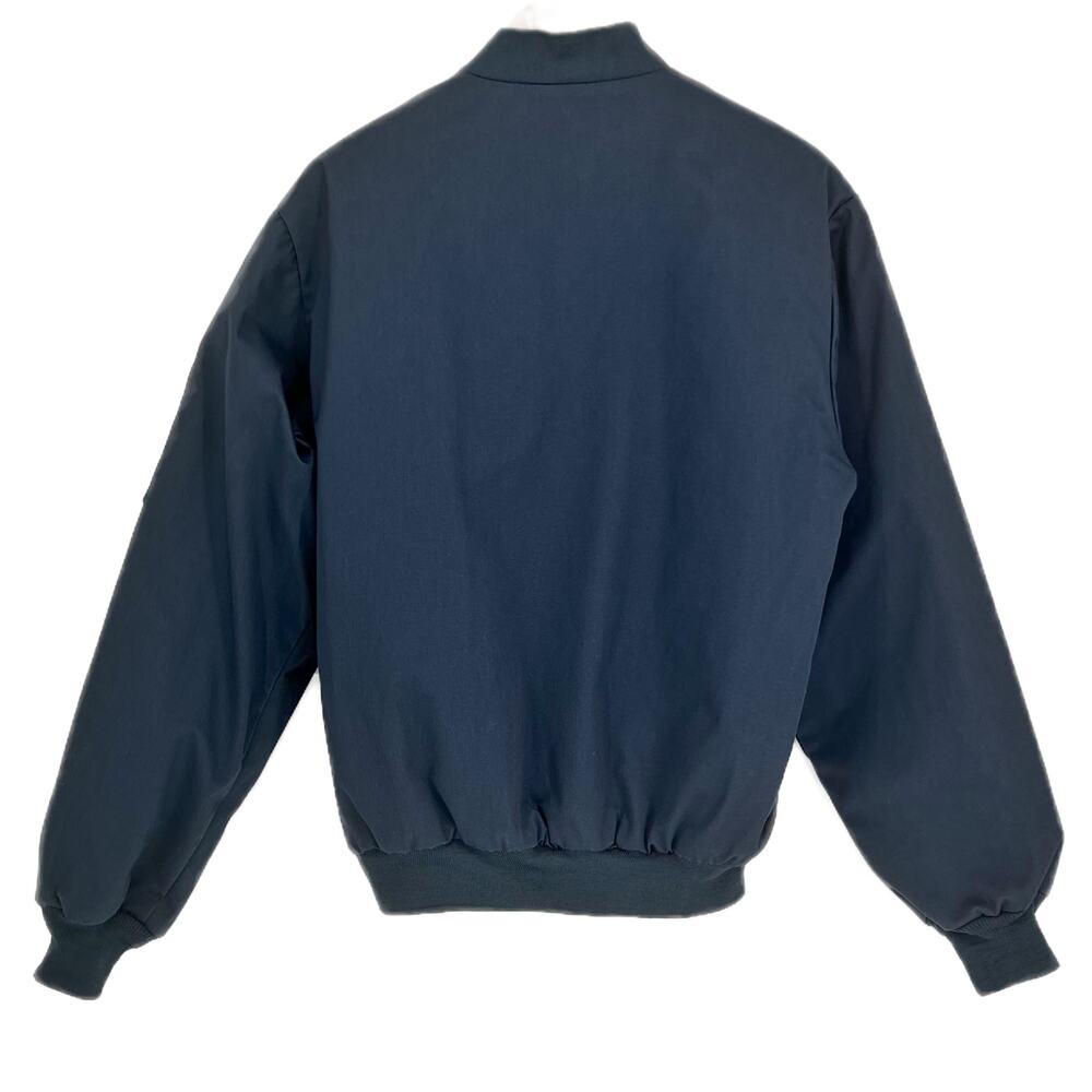 Aramark Quilted Bomber Work Jacket Mens Medium Navy - Picture 2 of 8